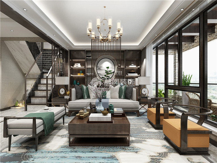 中式風格樓梯下方空間設(shè)計裝修效果圖