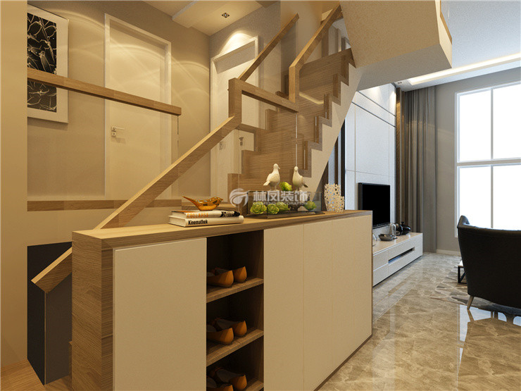 北歐風格樓梯下方空間設(shè)計裝修效果圖