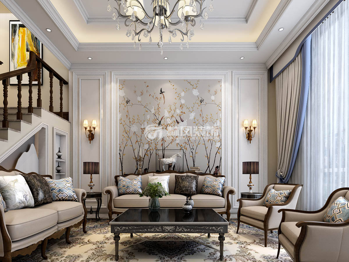 歐式風格樓梯下方空間設(shè)計裝修效果圖