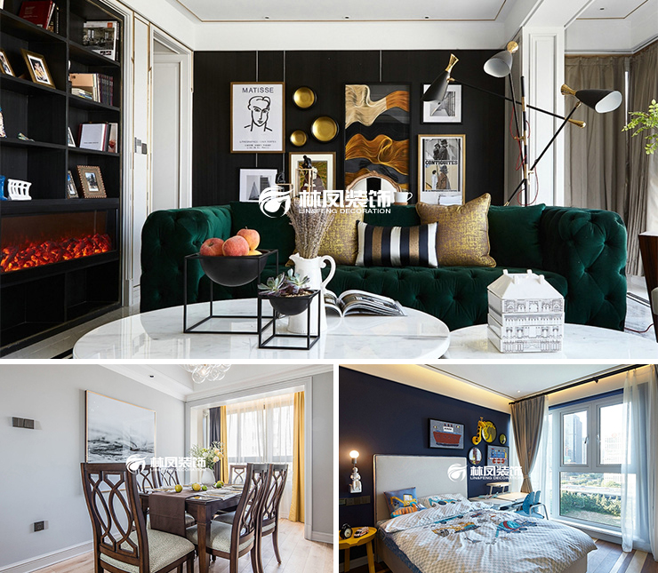 萬(wàn)科翡翠四季129平北歐風(fēng)格裝修效果圖