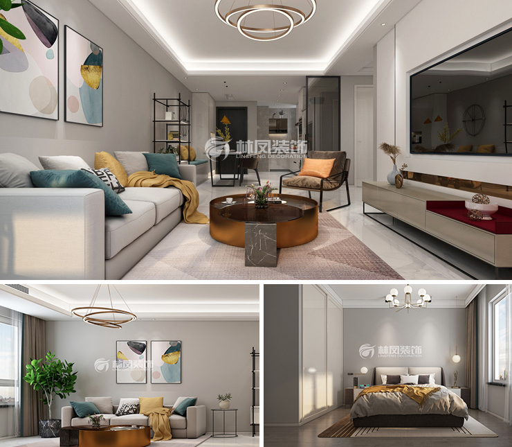 金地?悅城大境 80平 現(xiàn)代簡約風格裝修效果圖